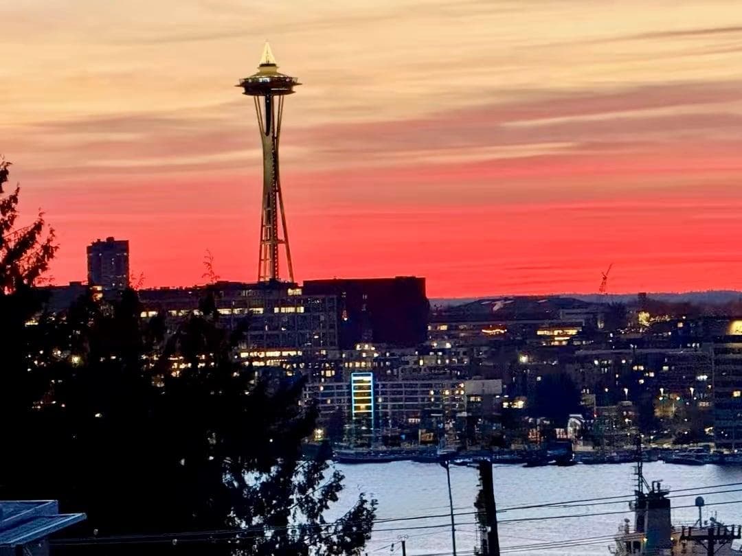 Space Needle View at sunset